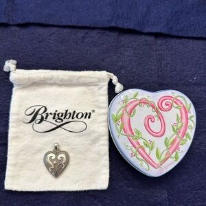 Brighton Vintage Sheba Silver Plated Heart Pendant